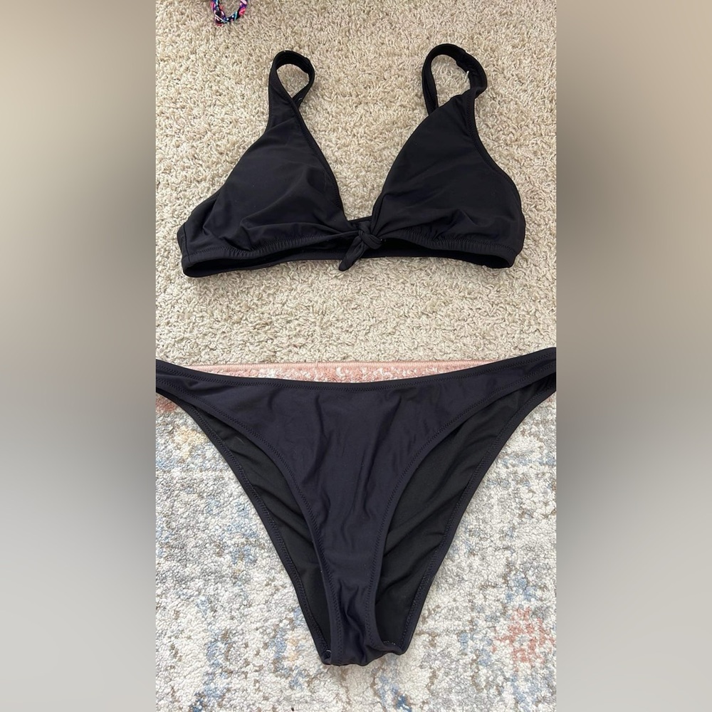 J crew classic black bikini